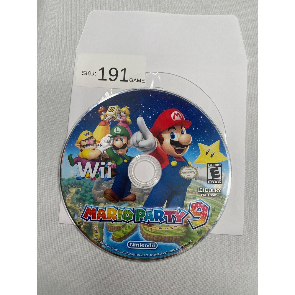Mario Party 9 Nintendo Wii Game Disc Only Cleaned